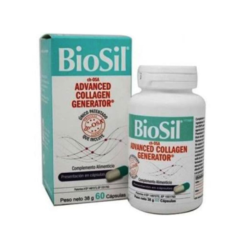 Biosil Generador de Colágeno para Huesos Uñas Piel y Cabello.-60 capsulas